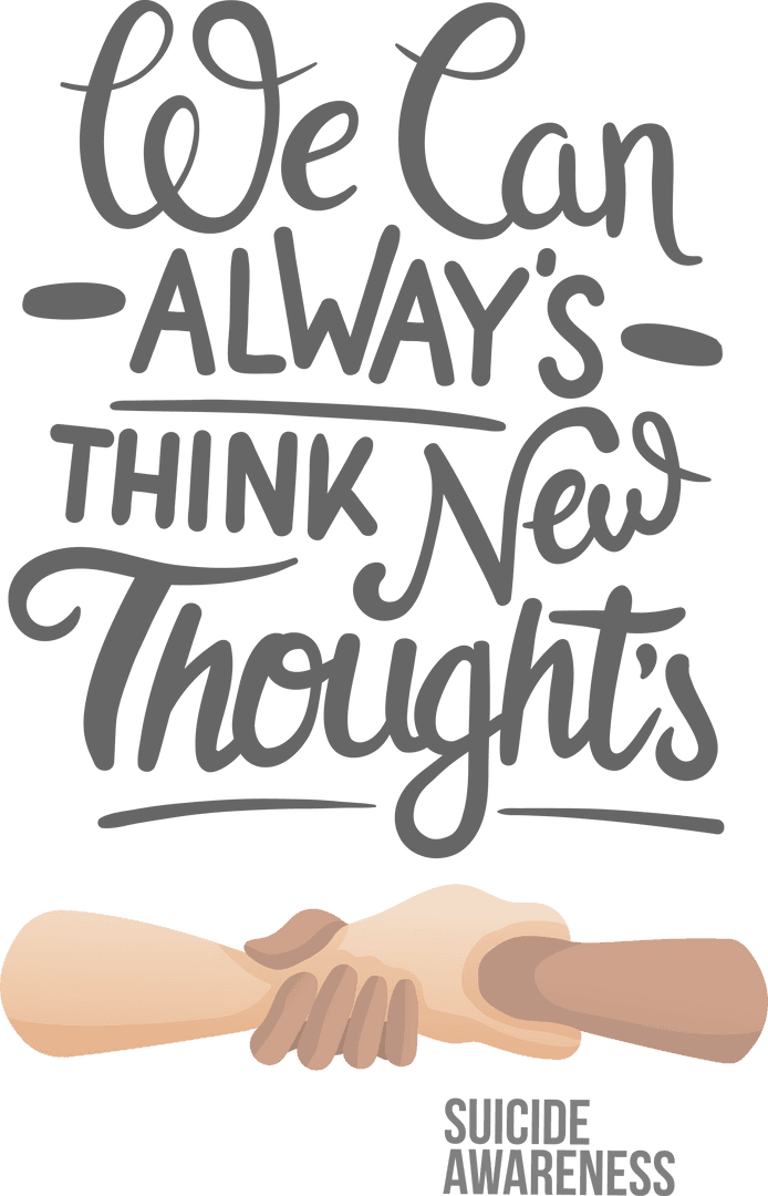 Transparent Illustrative Text on Suicide Awareness and Support