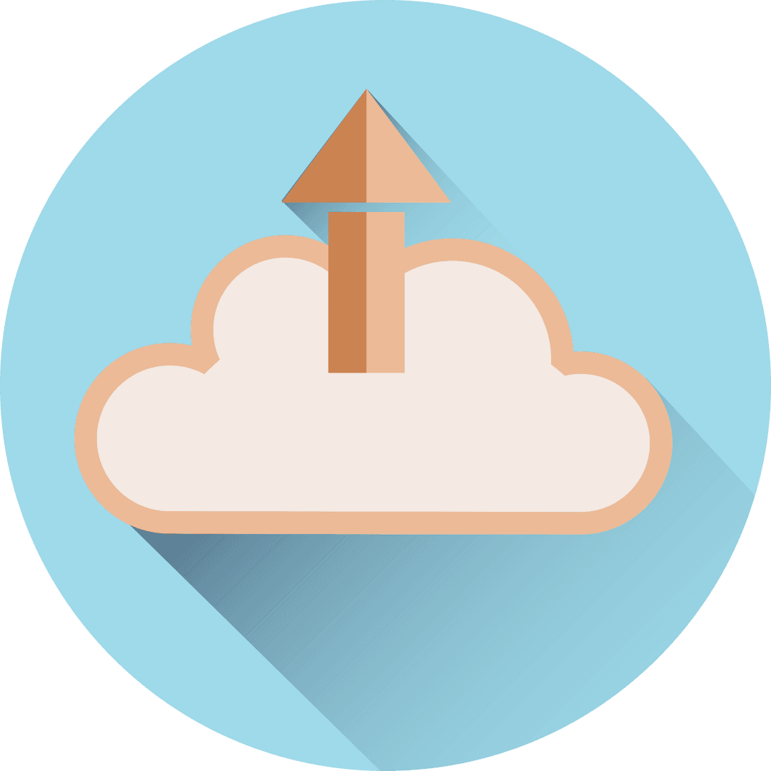 cloud upload icon with arrow on transparent background - Download Free Stock Images Pikwizard.com