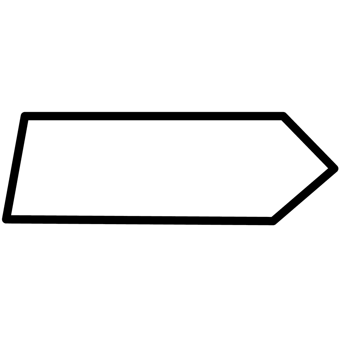 Minimalist Black Arrow on Transparent Background for Versatile Design