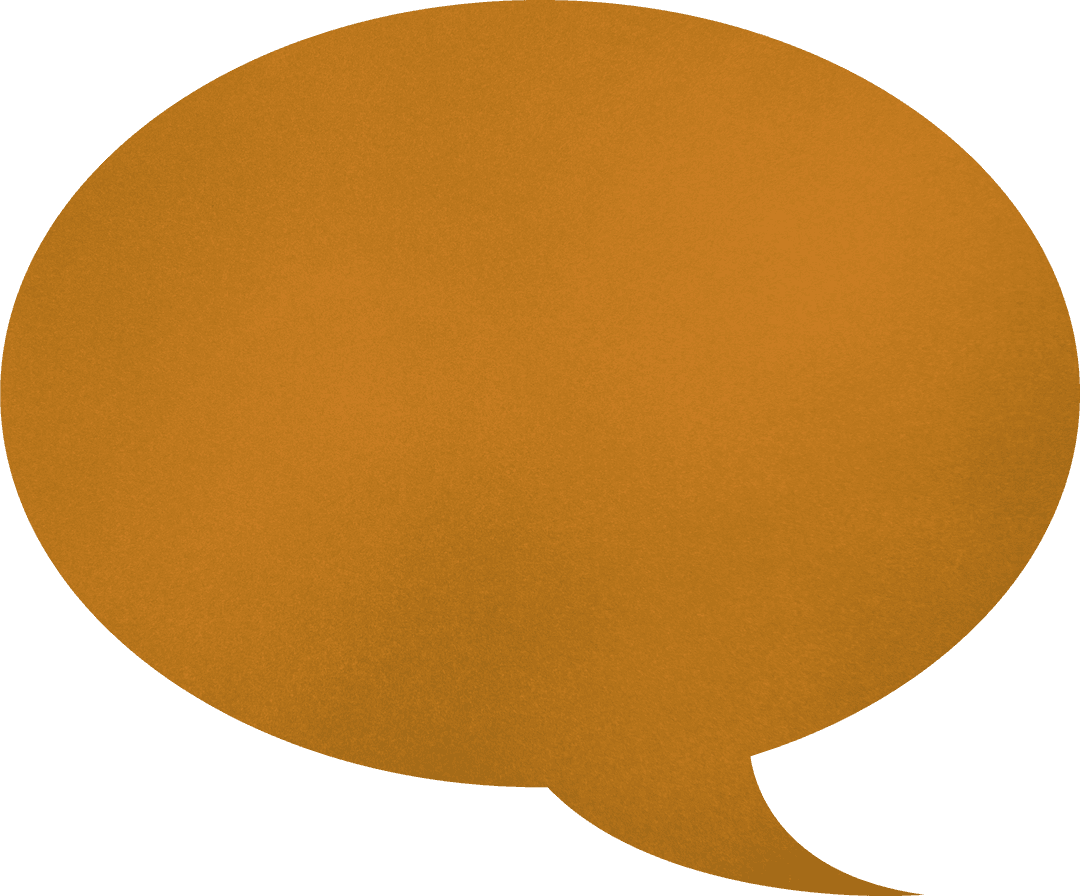 Orange Oval Transparent Speech Bubble