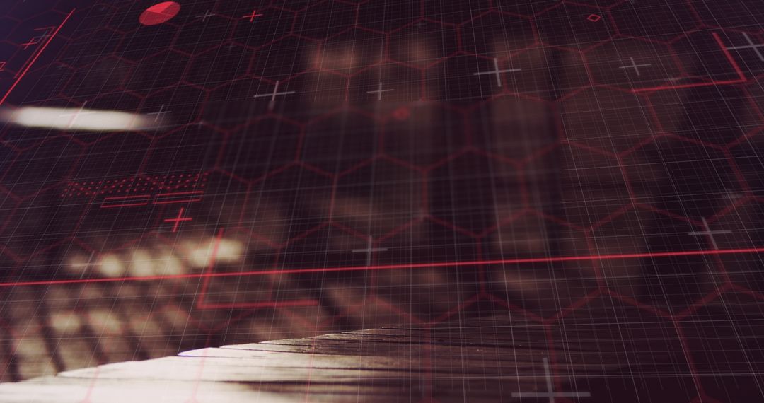 Abstract Digital Interface Over Blurred Motion