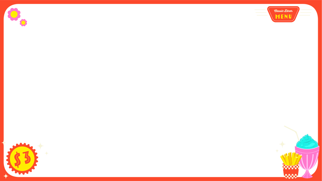 Nostalgic Transparent Diner Menu Template with Vintage Elements