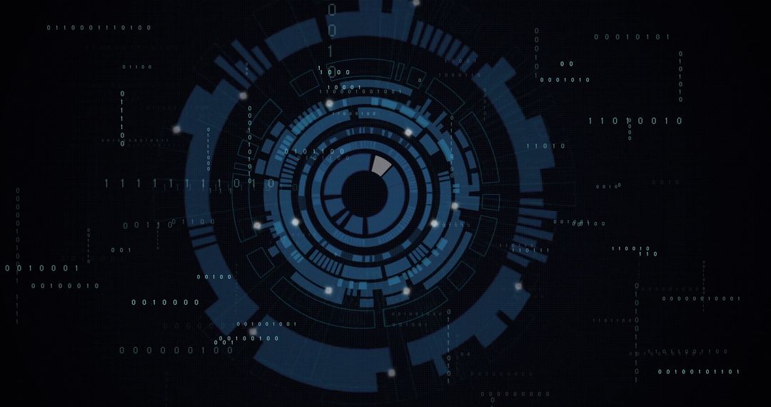 Futuristic Digital Interface with Abstract Circles