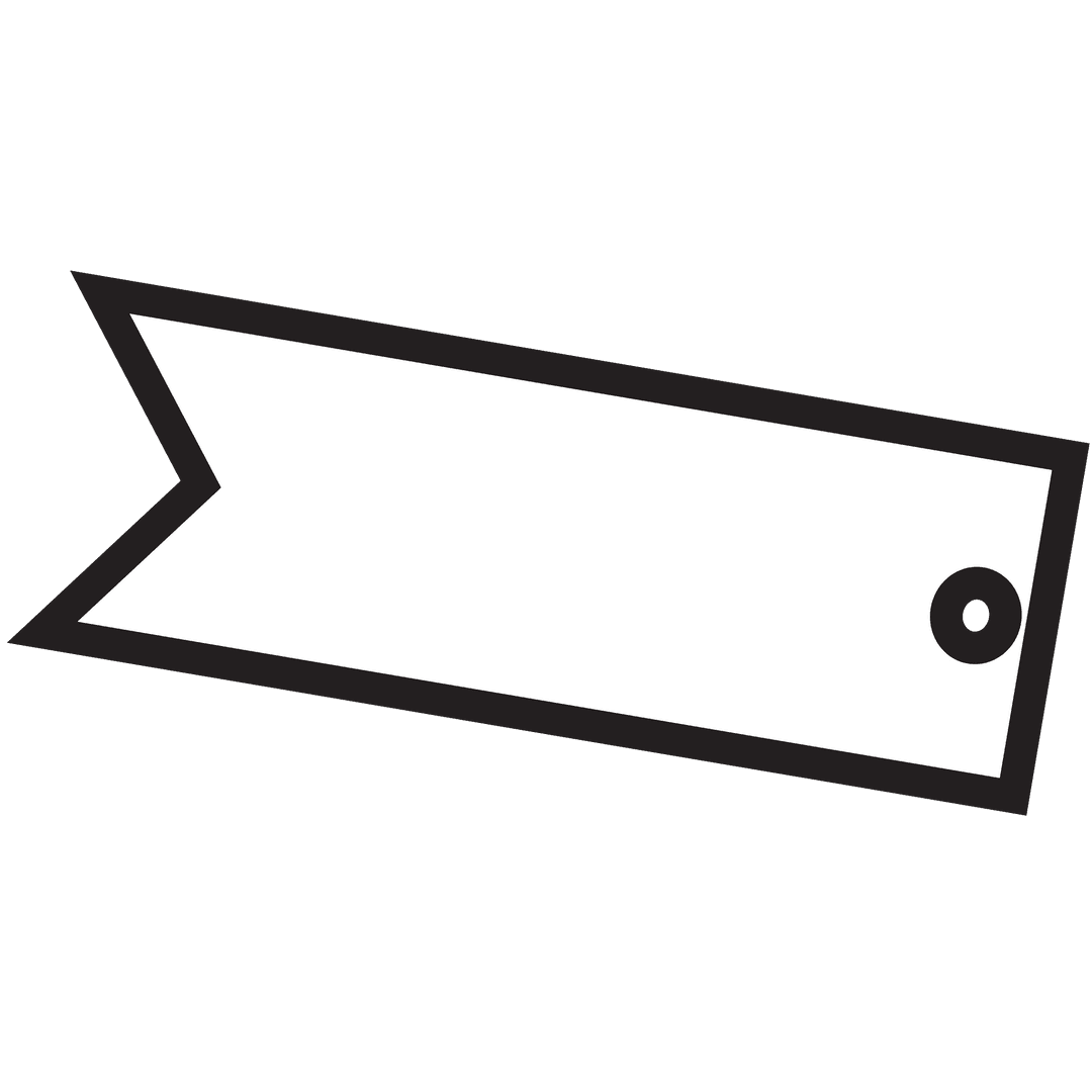 Black and White Label on Transparent Background with Copy Space