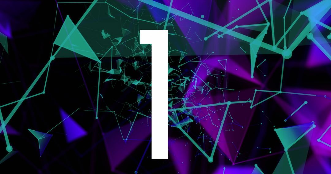 Abstract Digital Network with Number One