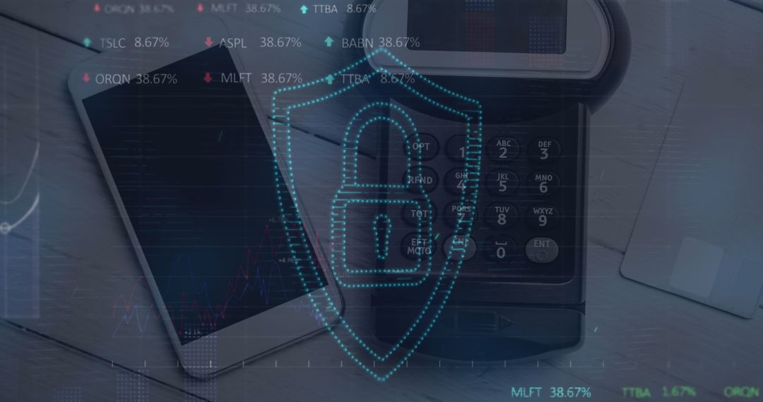 Digital Security Concept Over Mobile Payment Devices