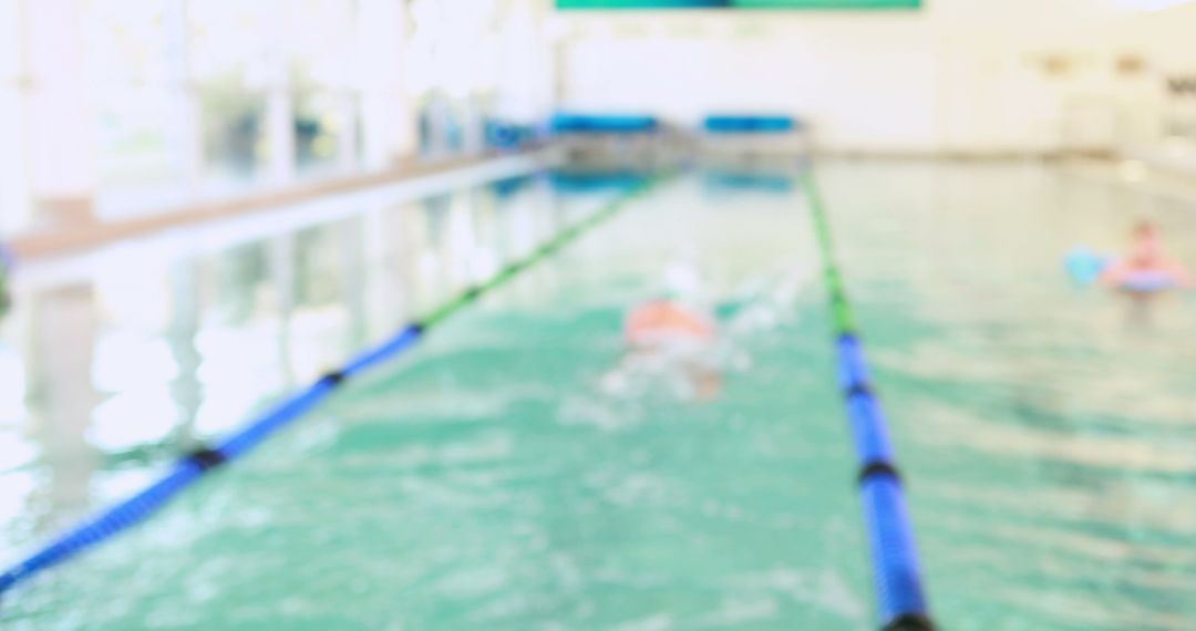 Blurry Indoor Swimming Pool with Lanes - Free Images, Stock Photos and Pictures on Pikwizard.com