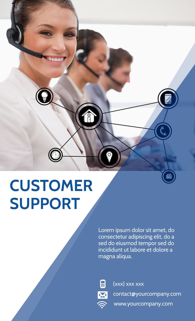 Smiling Customer Support Team in Professional Setting - Download Free Stock Images Pikwizard.com