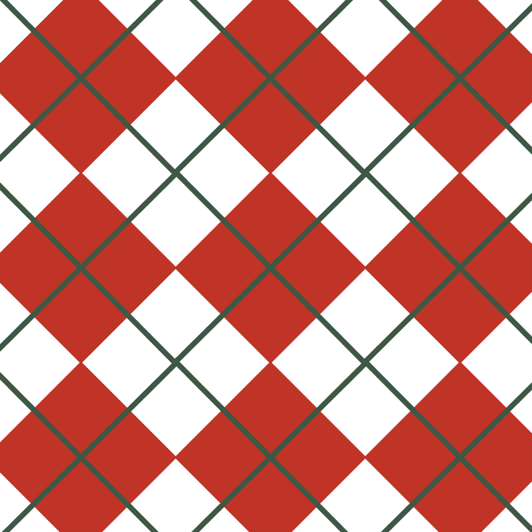 Seamless Red Checkerboard Pattern on Transparent Background