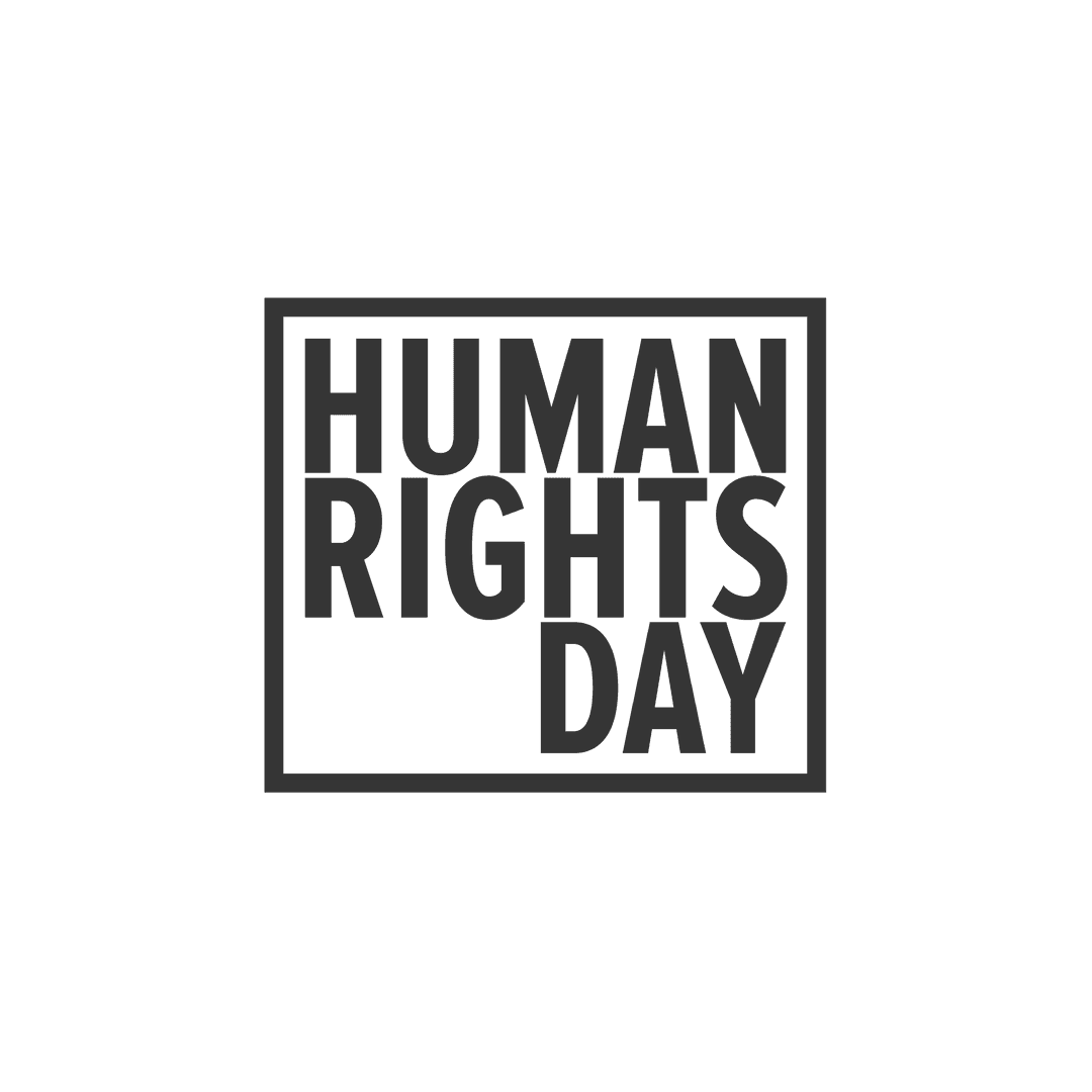 Transparent Human Rights Day Commemorative Square Graphic