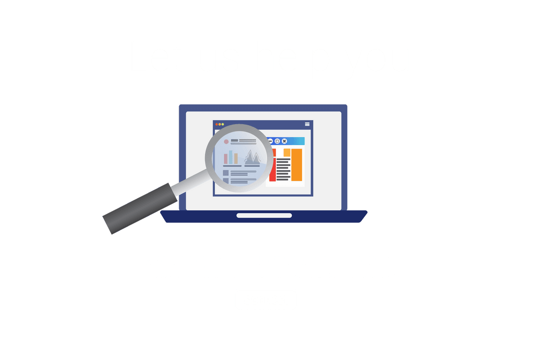 Transparent Computer Graphics Assistance Concept with Magnifying Glass