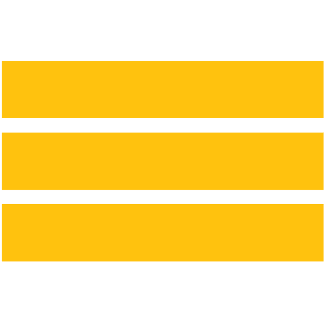 Three Yellow Bars on Transparent Background Abstract Design