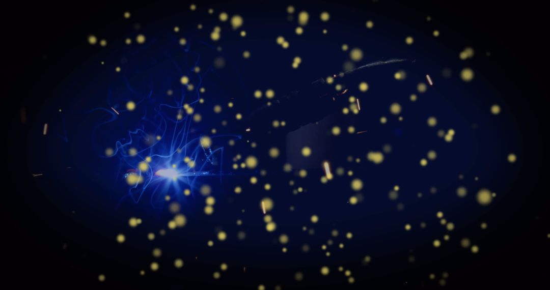 Abstract Moving Sparkle and Light Burst Display