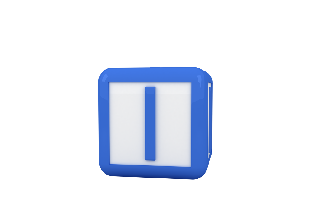 Blue Cube with Letter I on Transparent Background - Download Free Stock Images Pikwizard.com