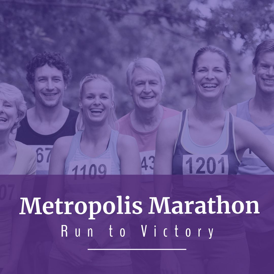 Smiling Runners Celebrating at Metropolis Marathon