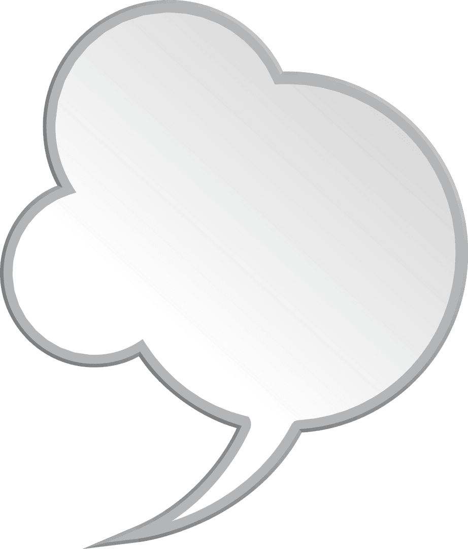 Transparent Speech Bubble Icon with Space for Text