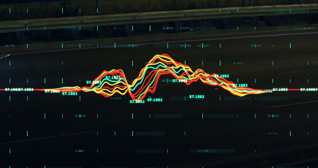 Dynamic Financial Data Over Abstract Background