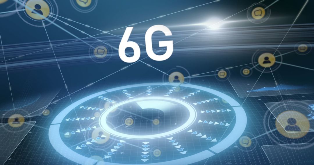 Futuristic 6G Network and Global Connections Visualization