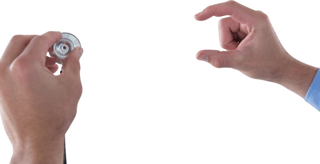 Doctor Interacting with Transparent Virtual Interface Using Stethoscope - Download Free Stock Images Pikwizard.com
