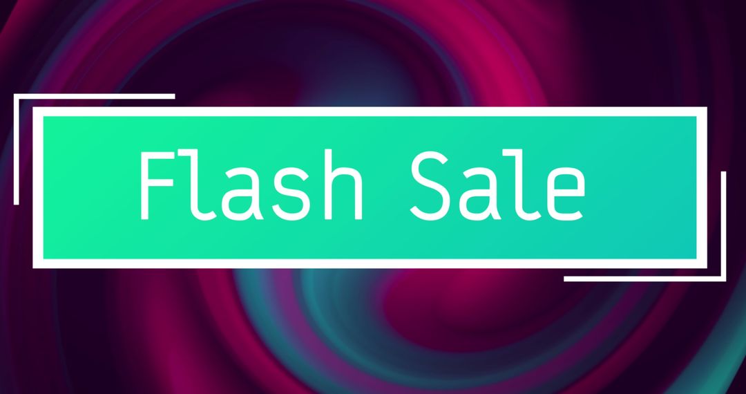 Flash Sale Banner with Vibrant Abstract Background