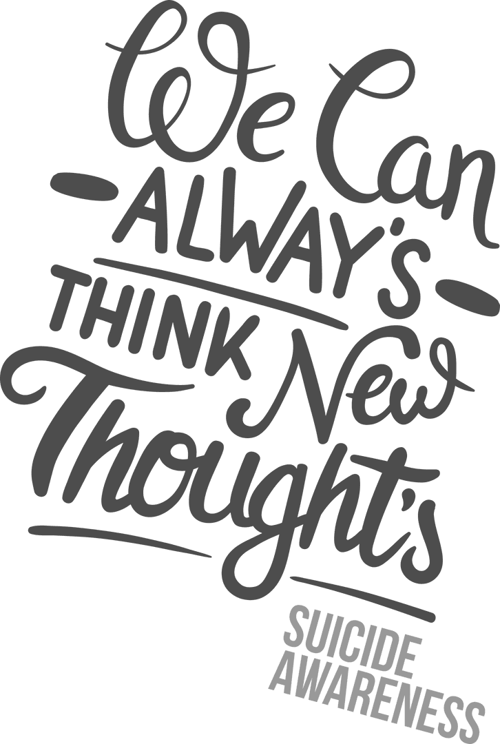 Inspirational Quote for Suicide Awareness Concept Transparent Background