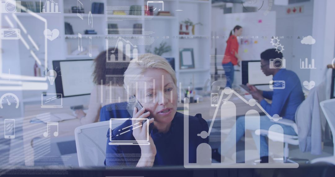 Financial Technology Interface with Diverse Business Team