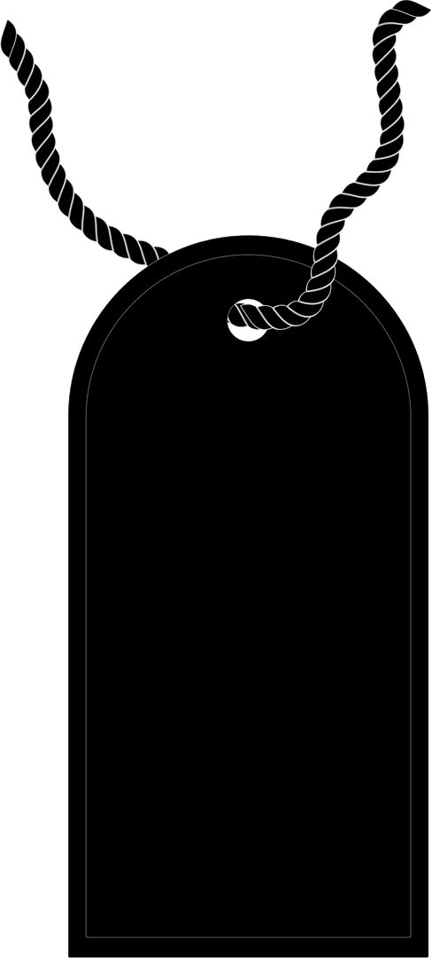 Black Tag with Twine on Transparent Background for Design Projects - Download Free Stock Images Pikwizard.com