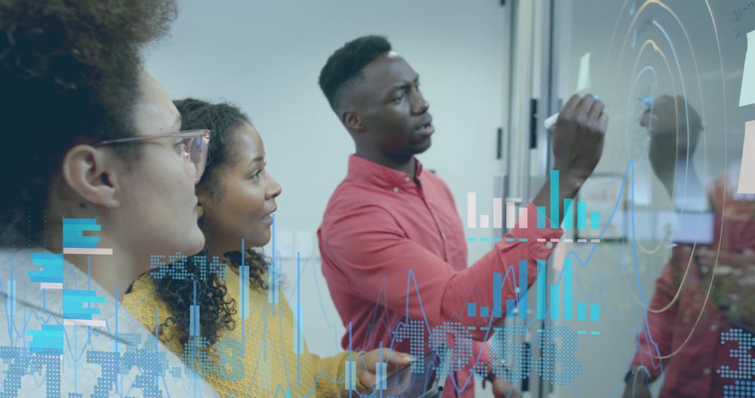 Diverse Professionals Collaborating on Data Analytics Project