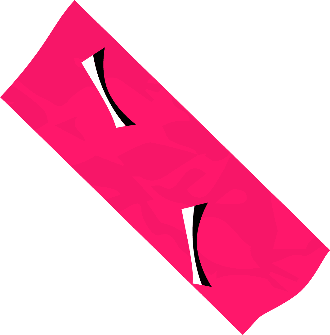 Abstract Geometric Magenta Shape Transparent Background Digital Art