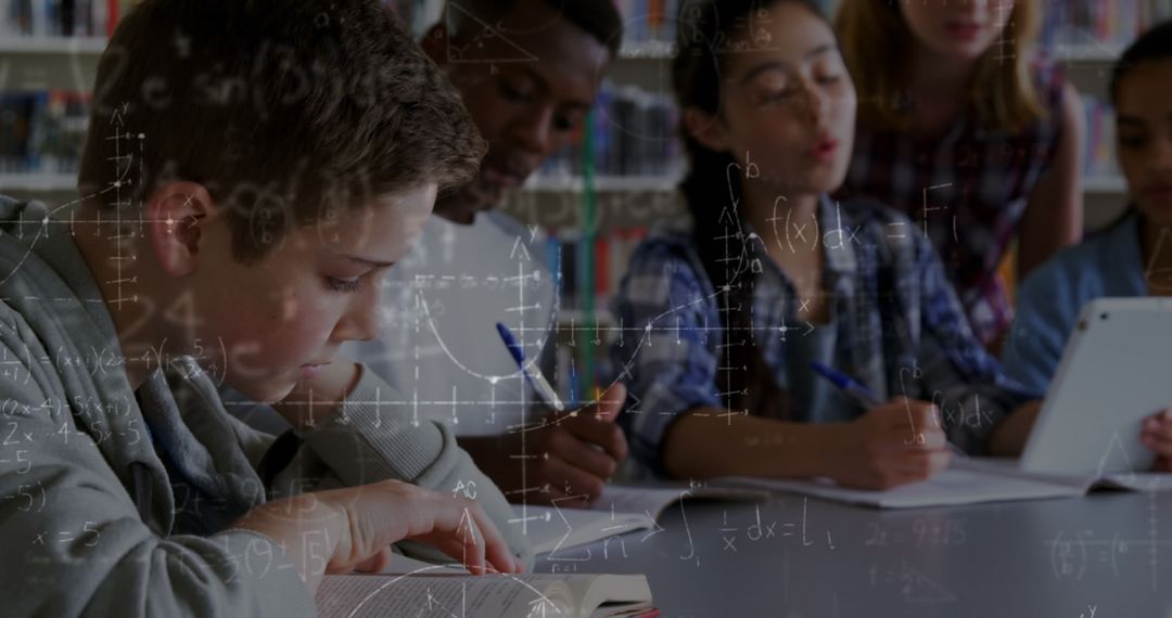 Children Engaged with Math and Technology in Classroom