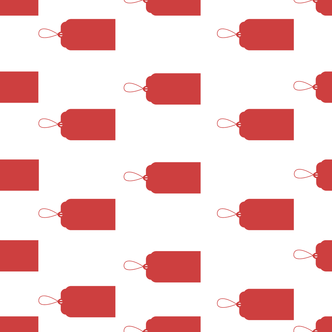 Red label pattern on transparent background for creative design