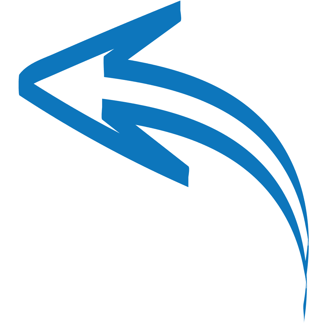 Blue Arrow Illustration on Transparent Background
