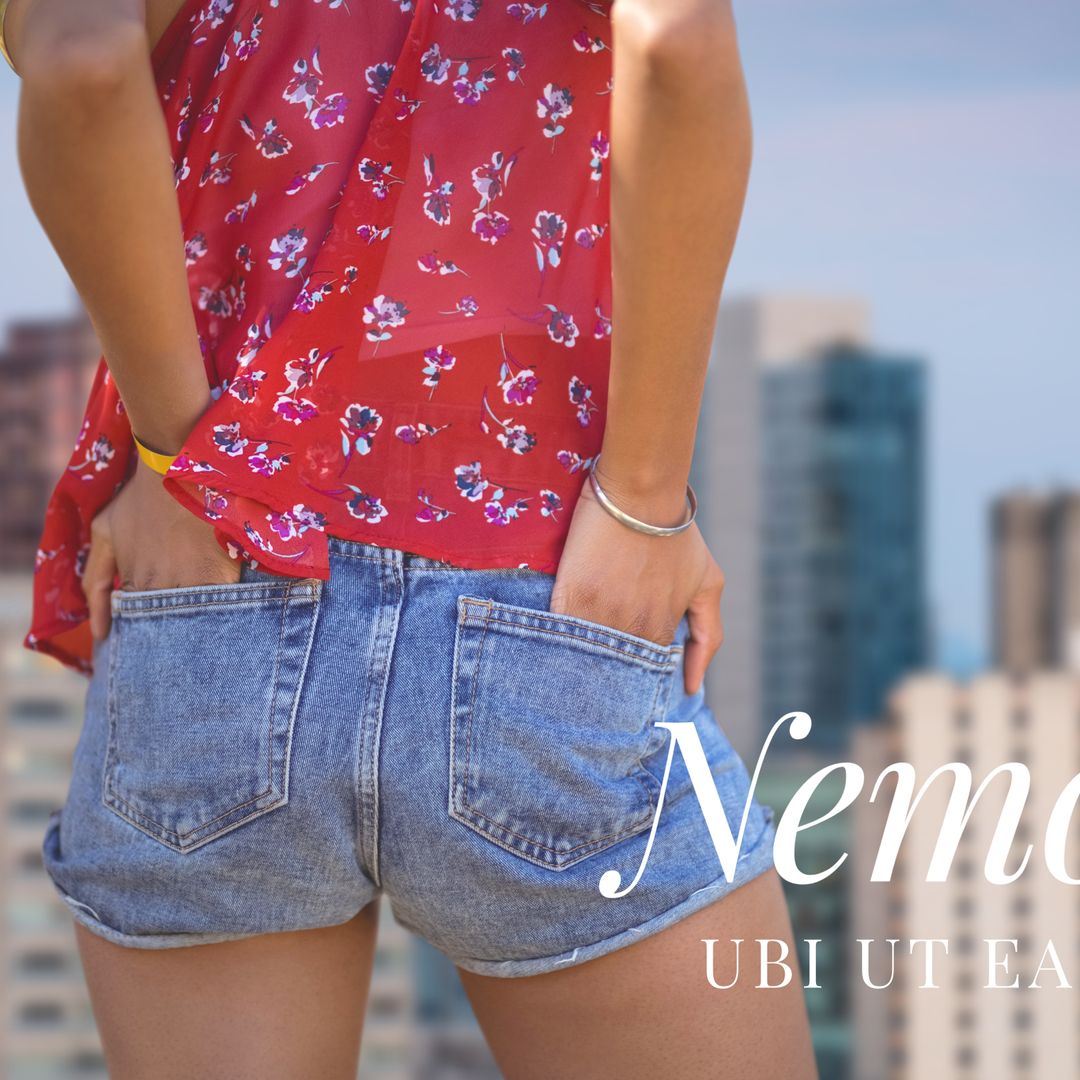 Summer Fashion with Denim and Florals in Cityscape