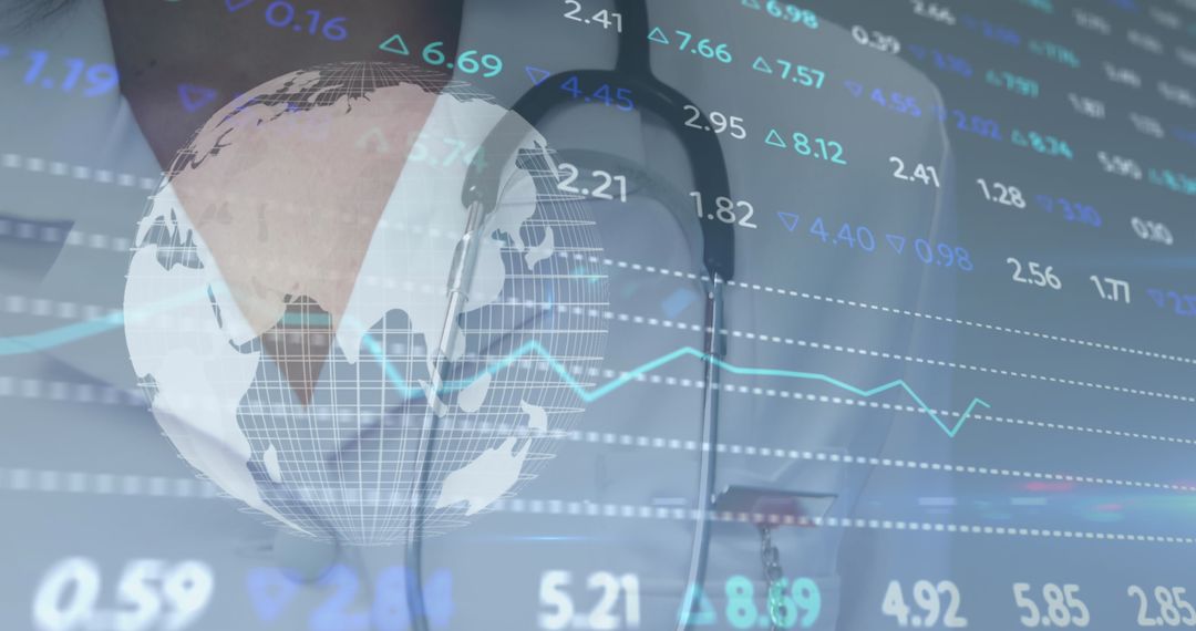 Global Health and Financial Analytics Concept