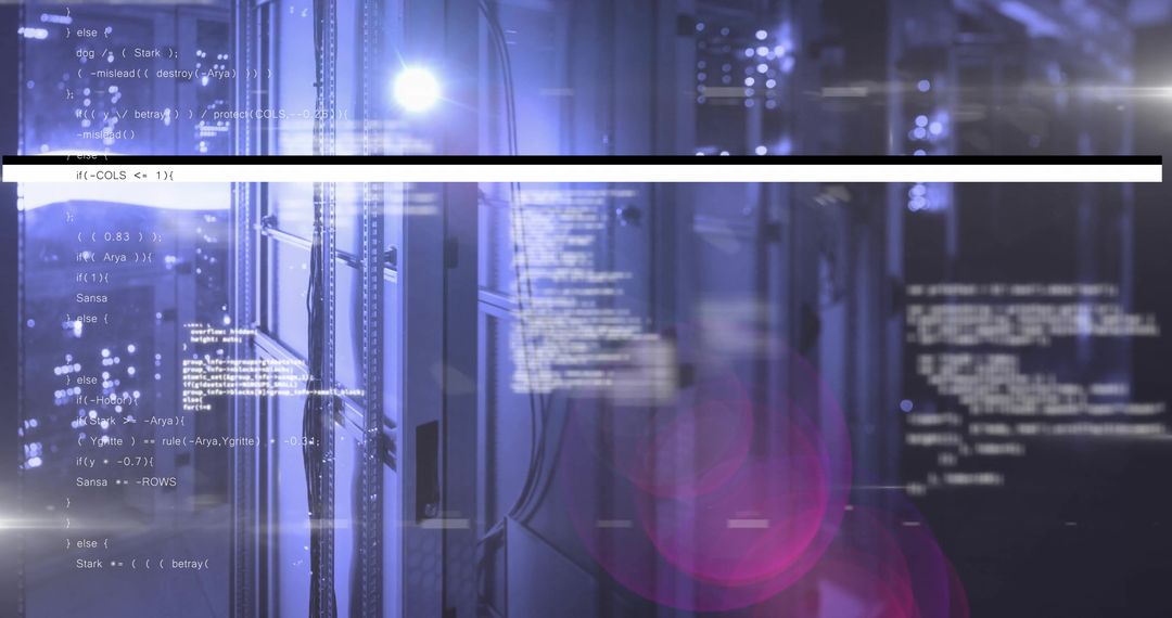 Bright Data Center Servers with Code Overlay