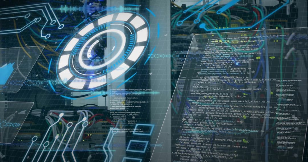 Digital Interface and Data Analytics Overlay in a Server Room