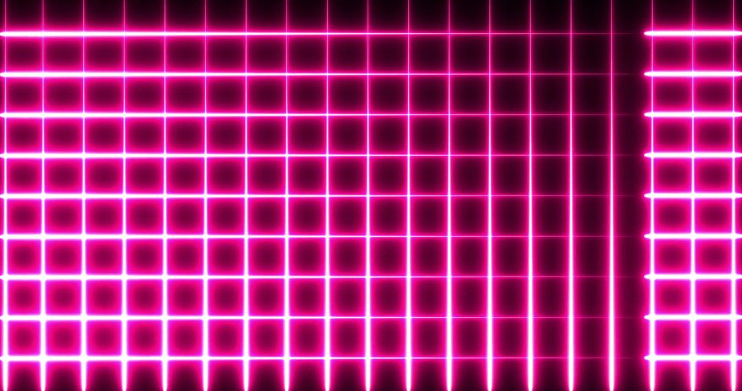 Glowing Pink Neon Grid Pattern on Dark Background