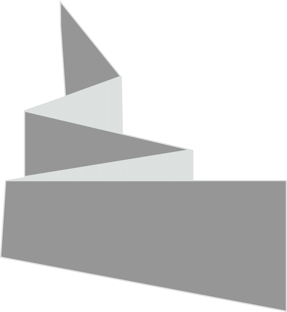 Abstract Gray Geometric Design on Transparent Background