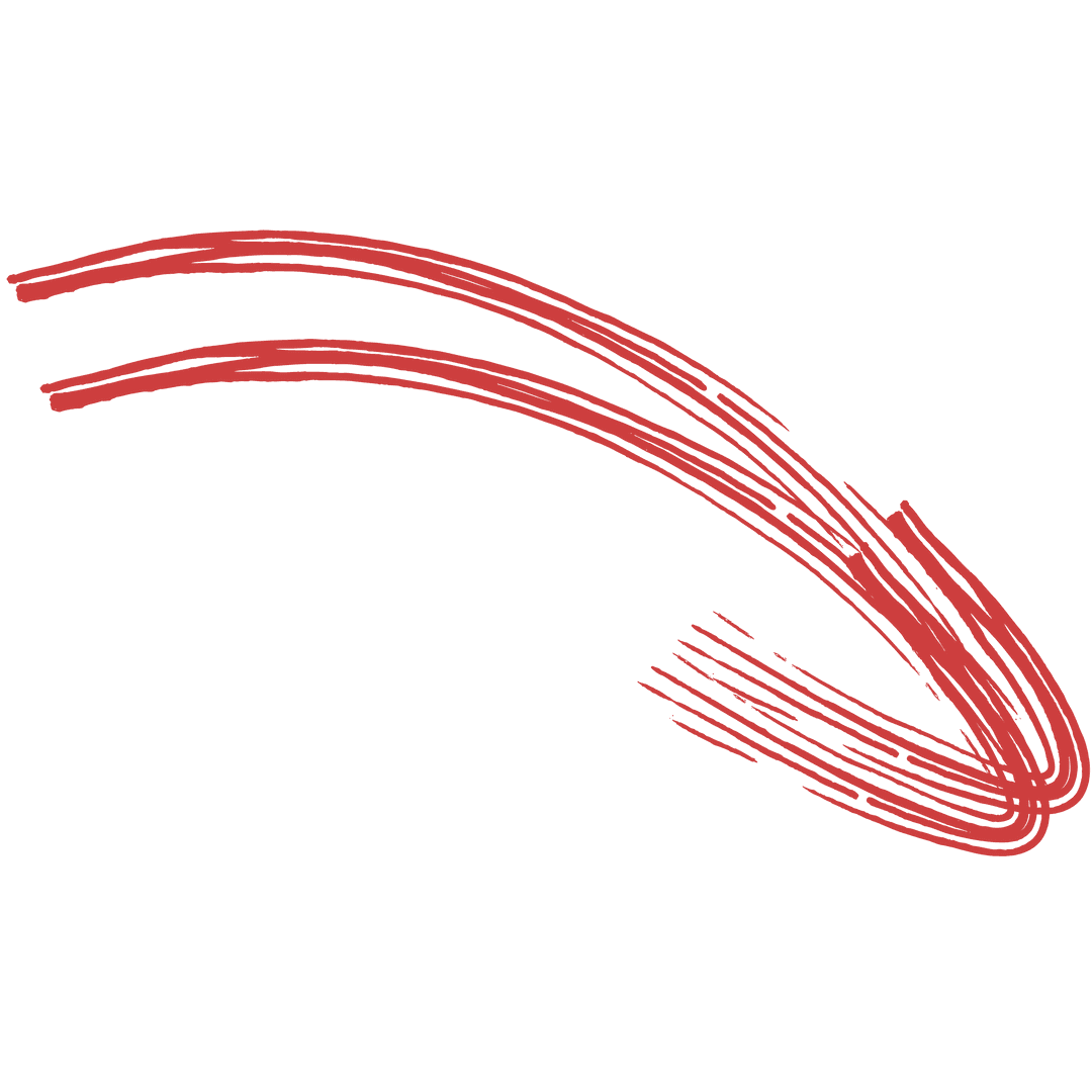Red Transparent Downward Arrow Brush Stroke