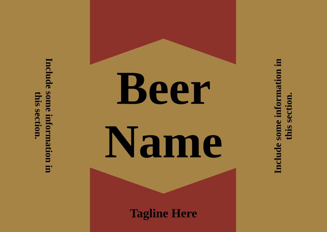 Bold Beer Branding Template with Gourmet Appeal