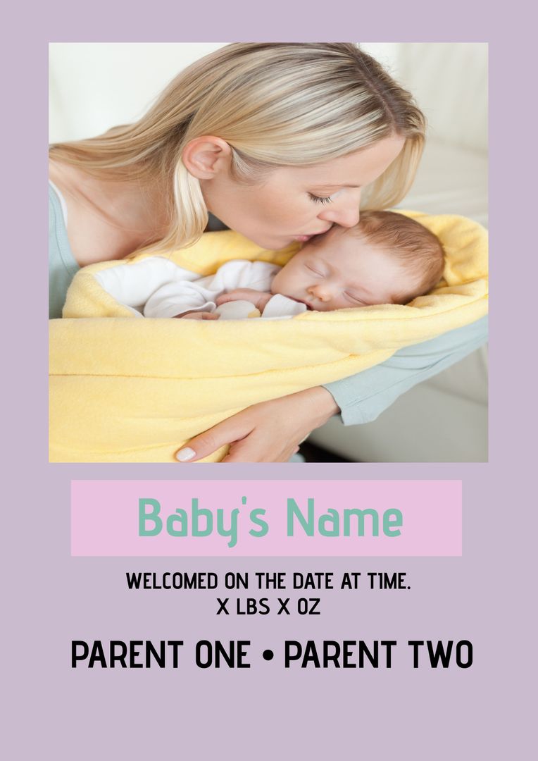 Mother Holding Sleeping Newborn Wrapped in Yellow Blanket