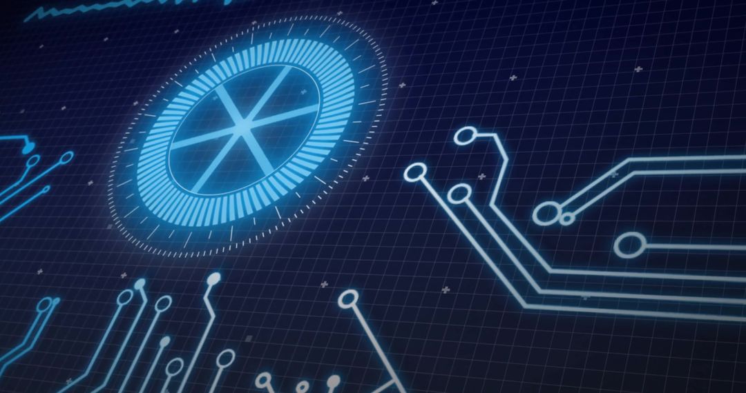 Futuristic Digital Interface with Advanced Connection Network