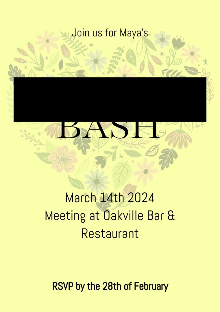 Floral Invitation Template for Spring Events and Garden Parties - Download Free Stock Templates Pikwizard.com