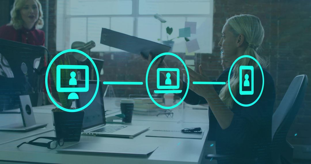 Modern Team Collaboration Technology in Loft Workspace