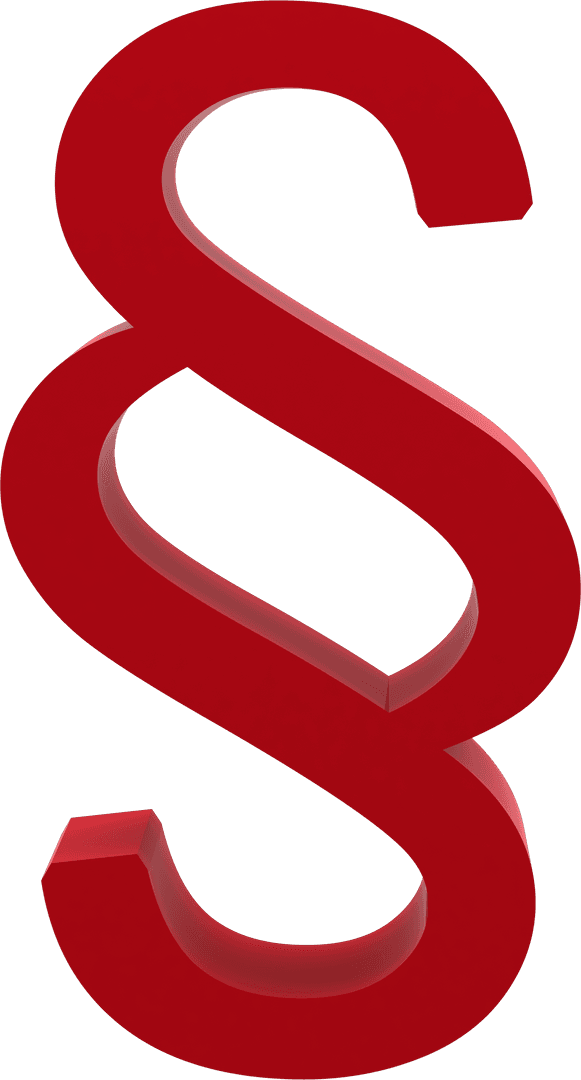 3D Red Section Symbol Transparent Illustration