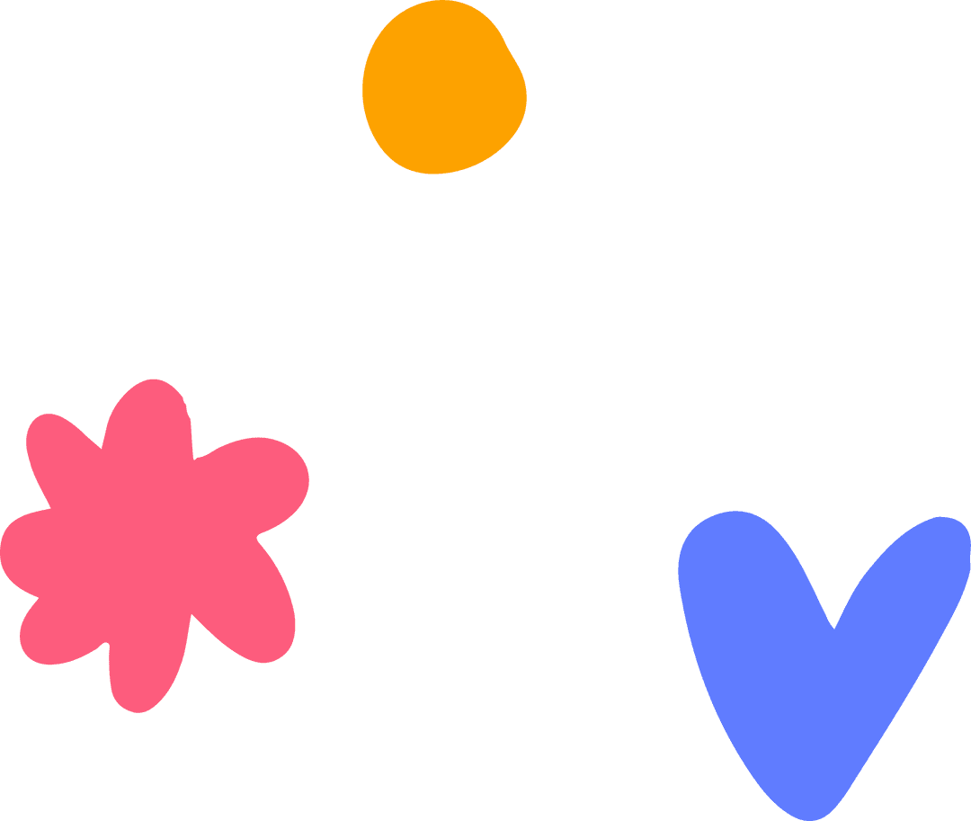 Vibrant Geometric Shapes on Transparent Background