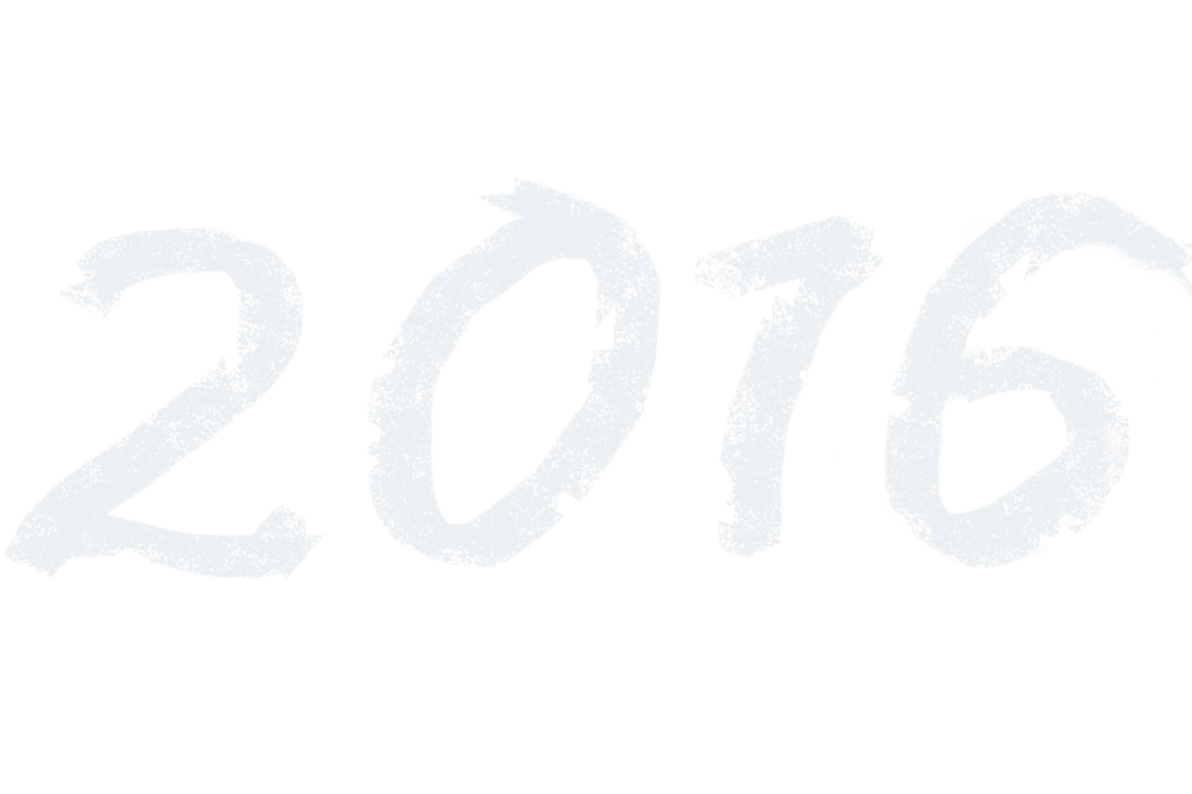Transparent Year 2016 Typography Design on Clear Background