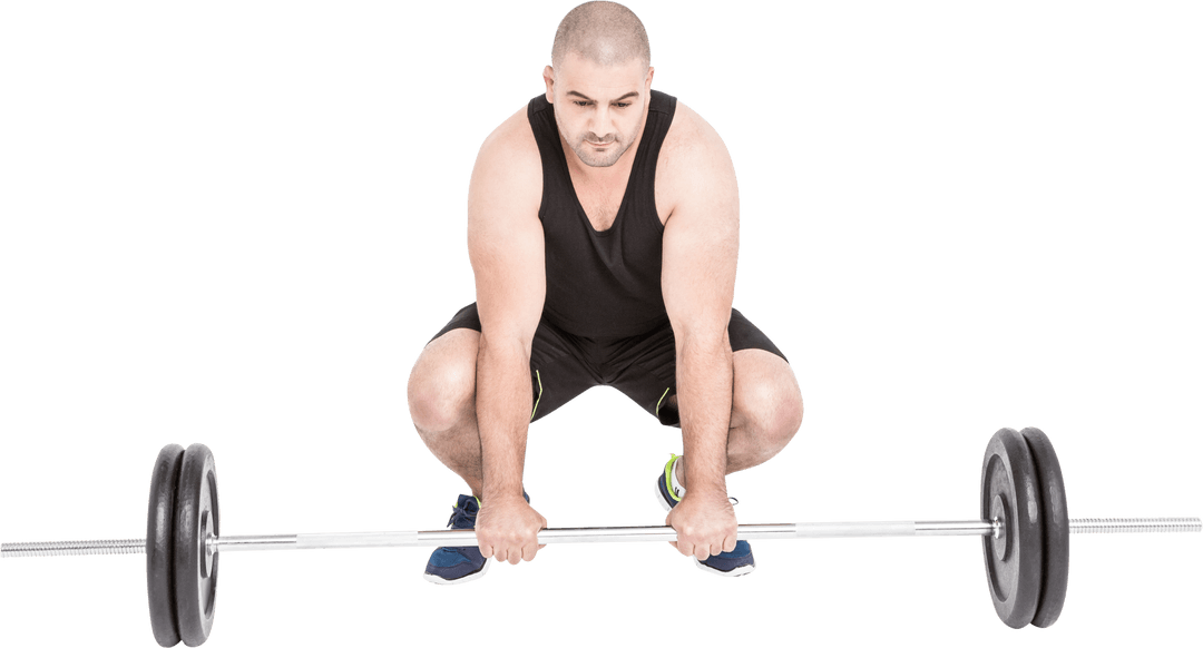 Transparent Bodybuilder Lifting Heavy Barbell for Deadlifting Technique