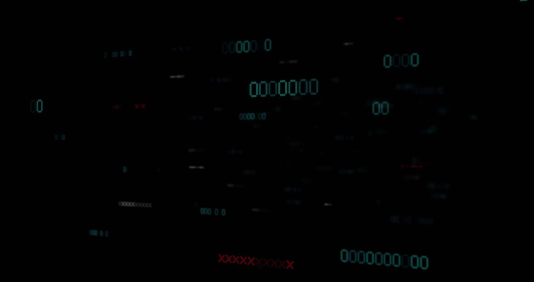 Digital Financial Data Flowing on Dark Background