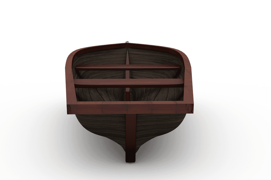 Wooden Boat PNG Illustration on Transparent Background